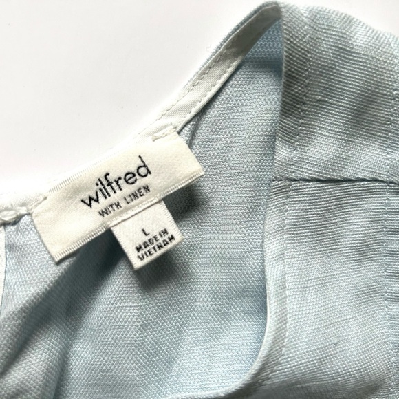 Wilfred white linen sleeveless trompette shift dress light blue - Picture 6 of 9